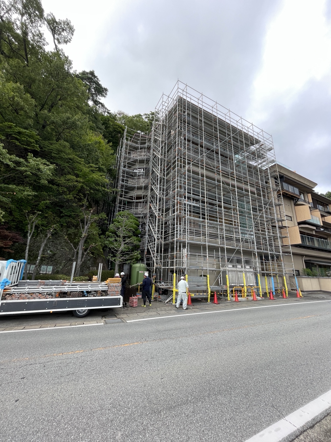 大型建物クサビ式足場